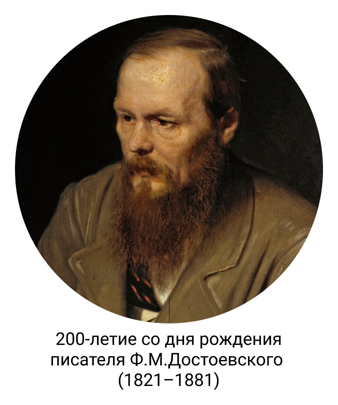200-летие со дня рождения писателя Ф.М.Достоевского (1821 – 1881)